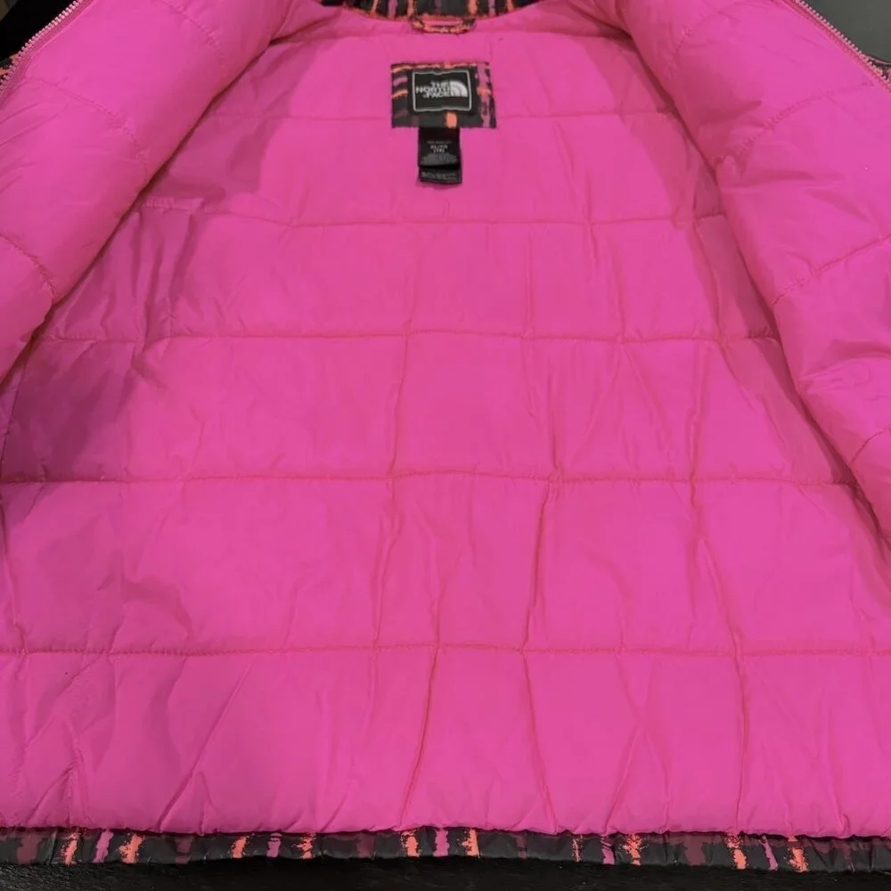 The North Face Zoe Girls Size XL Pink Plaid CA33 Triclimate Inner Jacket